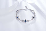 Eostre Edwardian Style Royal Blue Sapphire and Diamond Bracelet in 18K Gold