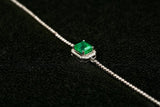 Eostre Emerald and Diamond White Gold Bracelet