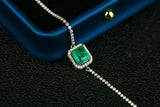 Eostre Emerald and Diamond White Gold Bracelet
