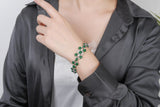 Eostre Jadeite Jade and Diamond White Gold Bracelet