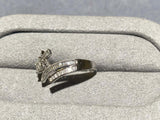 Square Diamond Ring in 18k White Gold