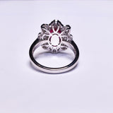 Eostre Unheated Ruby and Diamond White Gold Ring