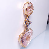 Eostre Morganite, Sapphire and Diamond Rose Gold Pendant