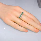 Eostre Type A Natural Vivid Green Jadeite Jade and Diamond Platinum Ring