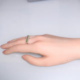 Eostre Type A Natural Vivid Green Jadeite Jade and Diamond Platinum Ring