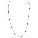 Eostre Type A Jadeite and Seed Pearl Necklace in 18k Yellow Gold