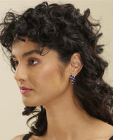Eostre Blue Sapphire and Diamond White Gold Earring