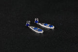 Eostre Blue Sapphire and Diamond White Gold Earring