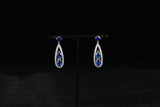 Eostre Blue Sapphire and Diamond White Gold Earring