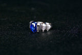 Eostre Blue Sapphire and Diamond White Gold Ring