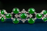 Eostre Jadeite Jade and Diamond White Gold Bracelet