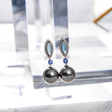 Eostre Tahitian Pearl, Type A Jadeite, Sapphire and Diamond White Gold Suite