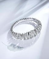 Eostre Bird Nest Diamond Bangle in 18k White Gold