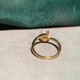 Eostre Akoya Pearl and Diamond Yellow Gold Ring