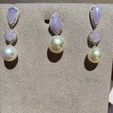 Eostre South Sea Pearl, Lavender Jadeite and Diamond White Gold Jewels Suite