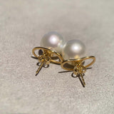 Classic South Sea Pearl Stud Earring in 18k Yellow Gold