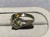 Cat's Eye Chrysoberyl and Diamond Ring in 18k White Gold