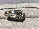 Cat's Eye Chrysoberyl and Diamond Ring in 18k White Gold