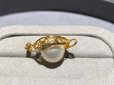 Australian South Sea Pearl and Diamond Pendant in 18k Yellow Gold