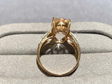 Spodumene and Diamond Ring in 18k Rose Gold