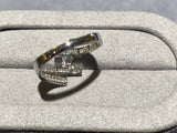 Square Diamond Ring in 18k White Gold