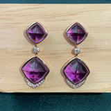 Eostre Amethyst Sugar Loaf Drop Rose Gold Earring