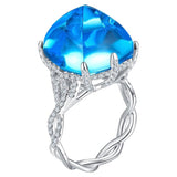 Eostre Topaz and Diamond White Gold Engagement Ring